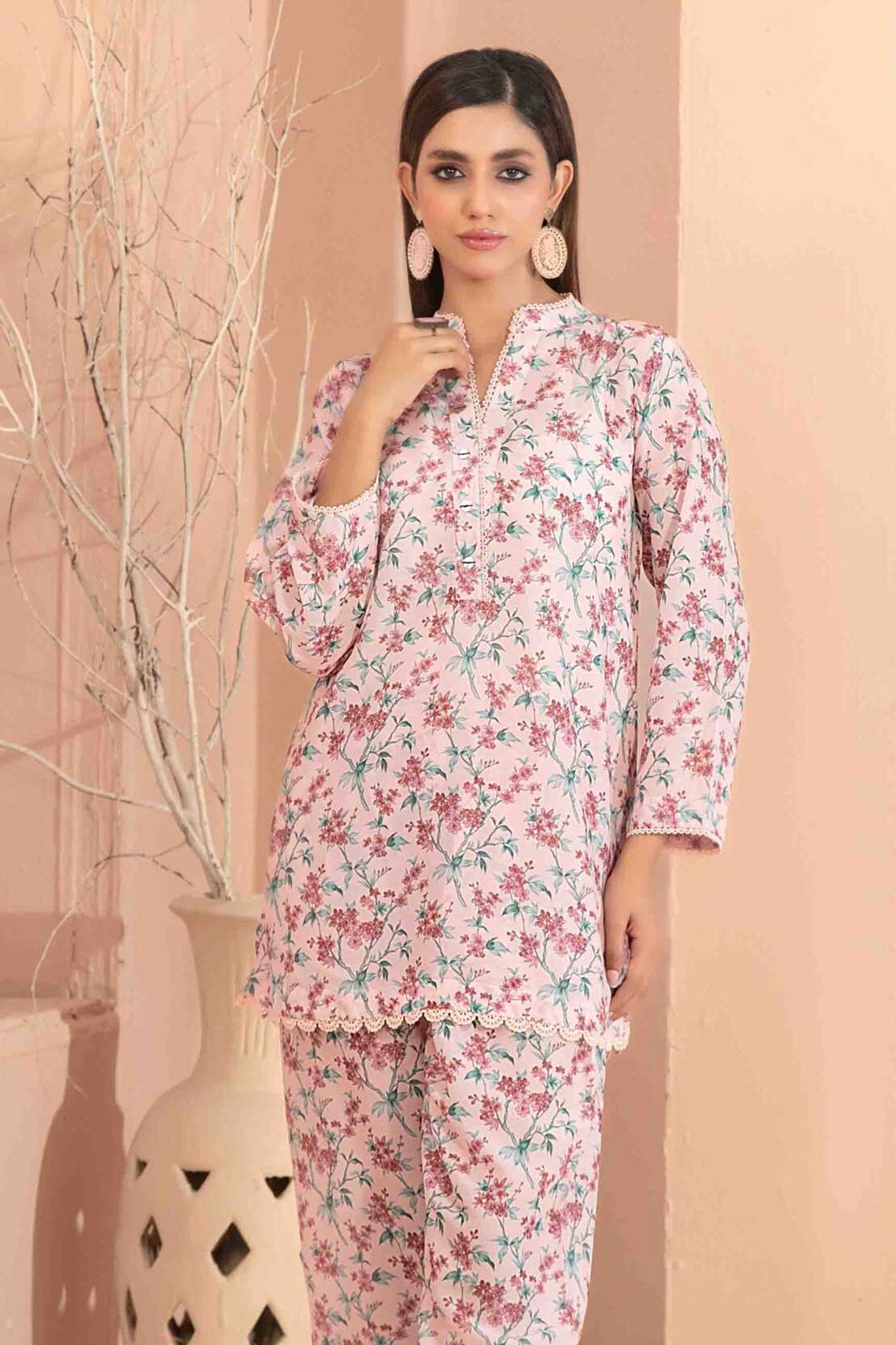 Anha By Tawakkal Stitched 2 Piece Swiss Digital Print with Khussa Collection'2024-D-3223