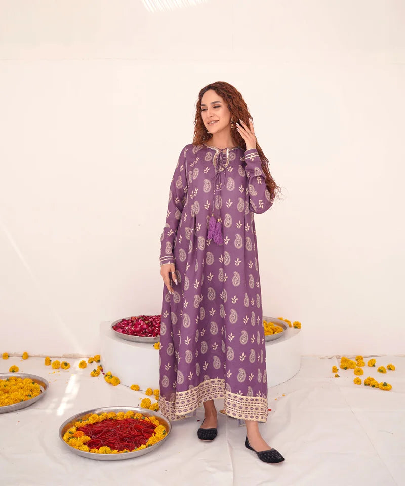 Dhaga Stitched 1 Piece Jacquard Frocks 2025-Aleira