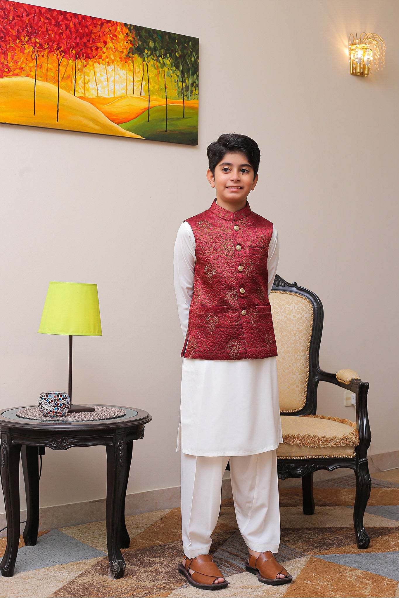 Real Image Kids Waist Coat Collection'2025-OKW-001 Smart Fit