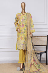 Sada Bahar Stitched 3 Piece Printed Chikankari Vol-01 Collection'2025-PCK-Yellow