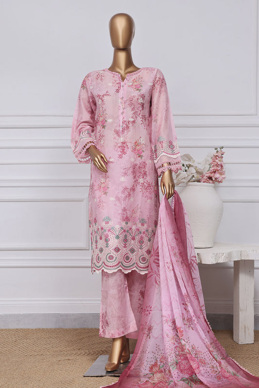 Sada Bahar Stitched 3 Piece Printed Chikankari Vol-01 Collection'2025-PCK-Pink