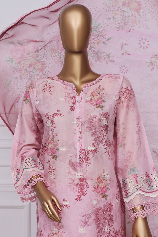 Sada Bahar Stitched 3 Piece Printed Chikankari Vol-01 Collection'2025-PCK-Pink