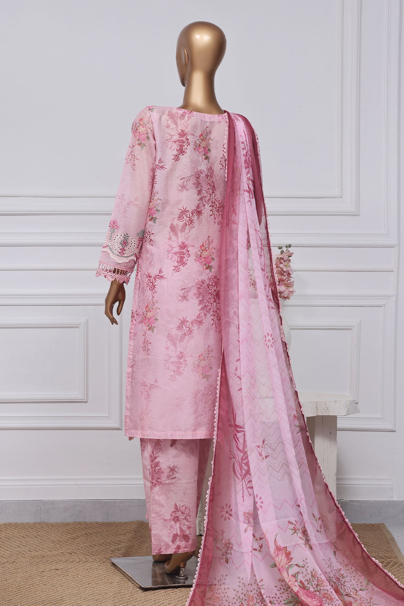 Sada Bahar Stitched 3 Piece Printed Chikankari Vol-01 Collection'2025-PCK-Pink