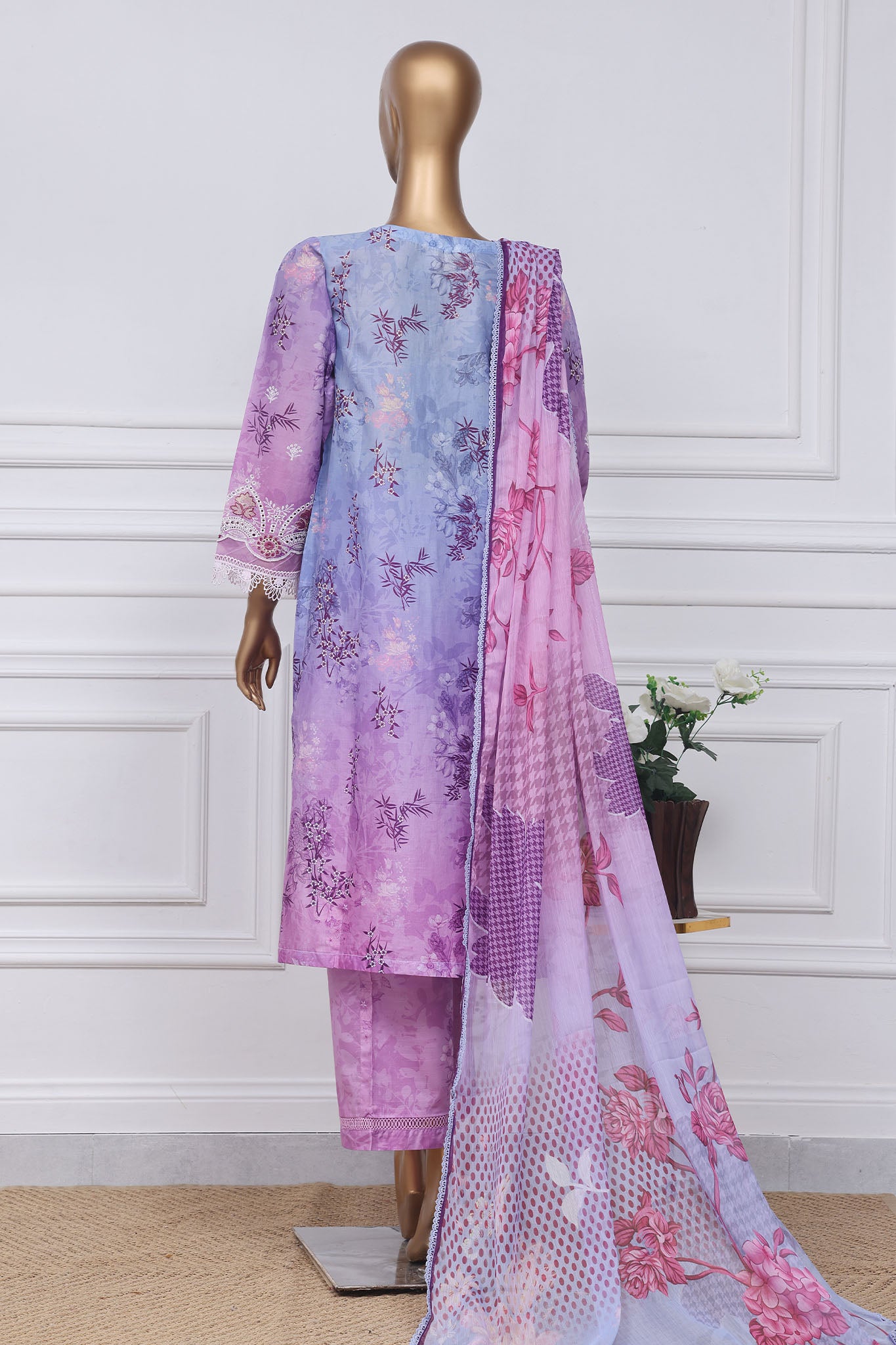 Sada Bahar Stitched 3 Piece Printed Chikankari Vol-01 Collection'2025-PCK-Lilac