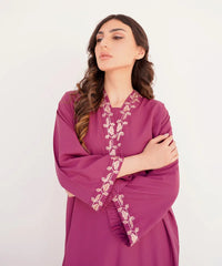 Dhaga Stitched 2 Piece Co Ords Summer Collection'2025-Hot pink Embroidered