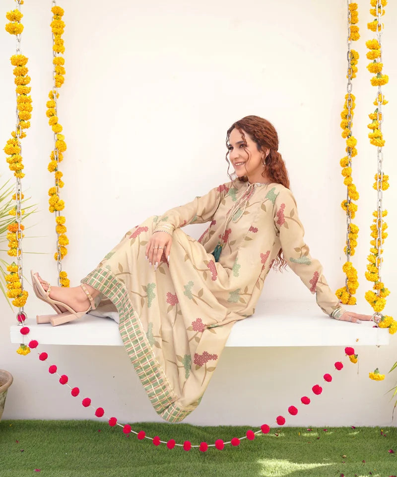 Dhaga Stitched 1 Piece Jacquard Frocks 2025-Uraan