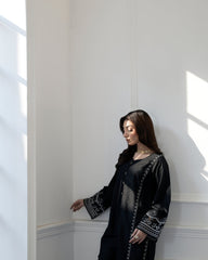 Flutterby Stitched 2 Piece Cotton Satin Winter Collection'2025-Sarah - bk