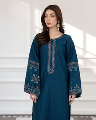 Flutterby Stitched 2 Piece Cotton Satin Winter Collection'2025-Selena-zn