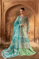 Ember Festive By Aylin Unstitched 3 Piece Formals Collection'2025-Ocean Bloom