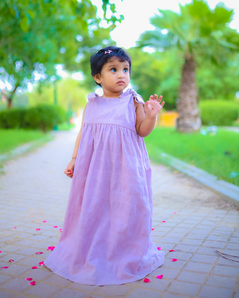 Urban Cut Seer Sucker Cotton Kids Dress – Soft & Breathable