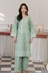 Flutterby Stitched 2 Piece Cotton Satin Winter Collection'2025-Ember - gr