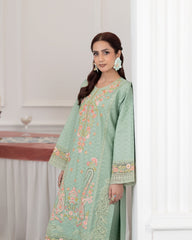 Flutterby Stitched 2 Piece Cotton Satin Winter Collection'2025-Arzu - gr