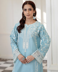 Flutterby Stitched 2 Piece Cotton Satin Winter Collection'2025-Dania - sb