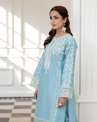 Flutterby Stitched 2 Piece Cotton Satin Winter Collection'2025-Dania - sb