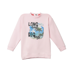 Little Bundles Stitched Kids Suit-Blush Sweat  Shirt