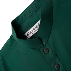 Little Bundles Stitched Kids Suit-Green Kurta