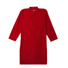 Little Bundles Stitched Kids Suit-Red Kurta