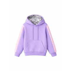 Little Bundles Stitched Kids Suit-Lilac Hoodie Set