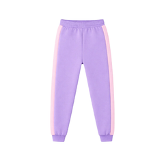Little Bundles Stitched Kids Suit-Lilac Hoodie Set