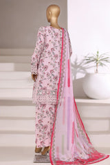 Malika By Sada bahar Stitched 3 Piece Viscose With Farshi Shalwar Vol-01 Collection'2025-VCK-541-Pink