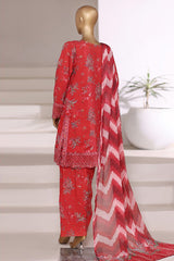 Malika By Sada bahar Stitched 3 Piece Viscose With Farshi Shalwar Vol-01 Collection'2025-VCK-544-Red