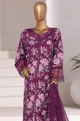 Sada Bahar Stitched 3 Piece Festive Emb Viscose Collection'2025-VCK-547-Purple