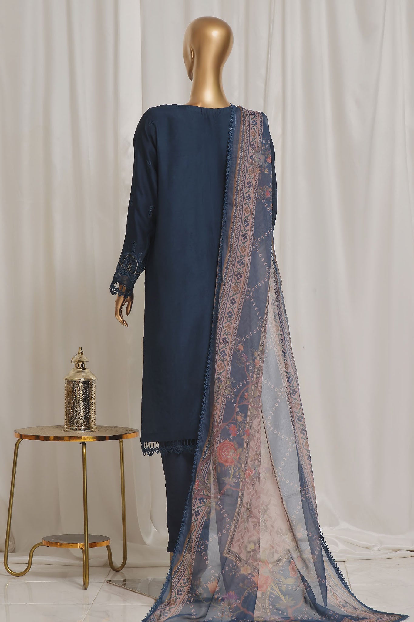 Sada Bahar Stitched 3 Piece Luxury Emb Viscose Silk Vol-02 Collection'2024-VCK-PD-Blue