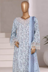 Sada Bahar Stitched 3 Piece Festive Emb Viscose Collection'2025-VCK-546 SKY