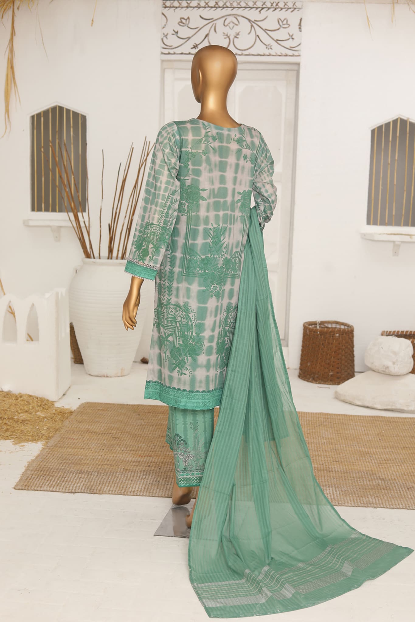 Hz Unstitched 3 Piece Vital Glam Emb Lawn Collection'2023-VGE-45