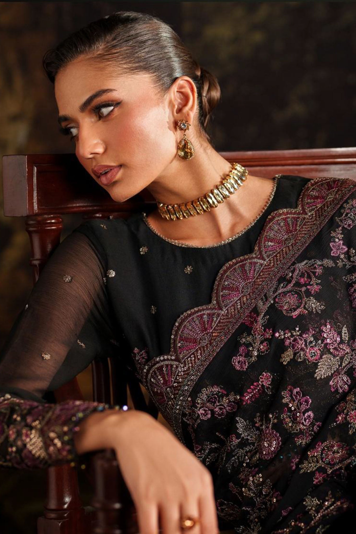 Zarif Unstitched 3 Piece Premium Chiffon Collection'2025-ZRF-PRC-04 VICTORIA