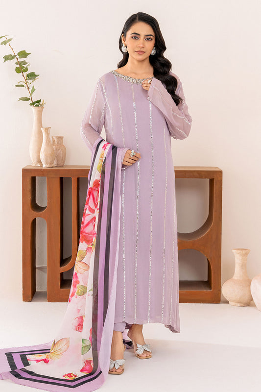 Velora By Stitch Vibes Stitched 4 Piece Collection'2024-Violet Whisper