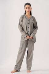 Studio By Arj Marium Malik Grey pajama set fabric made specially for dry season super soft wrinkle free.