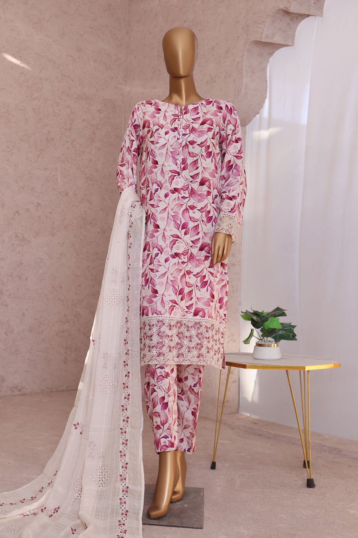 Vogue By HZ Unstitched 3 Piece Emb Raw Silk Collection-VRS-1112