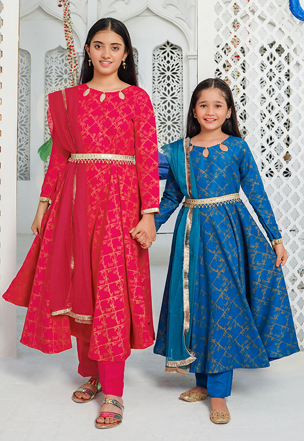 Modest Stitched 3 Piece Festive Kids Collection'2024-Vera