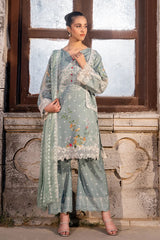 Dhaga Stitched 3 Piece Summer Suit-Veridian