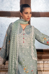 Dhaga Stitched 3 Piece Summer Suit-Veridian