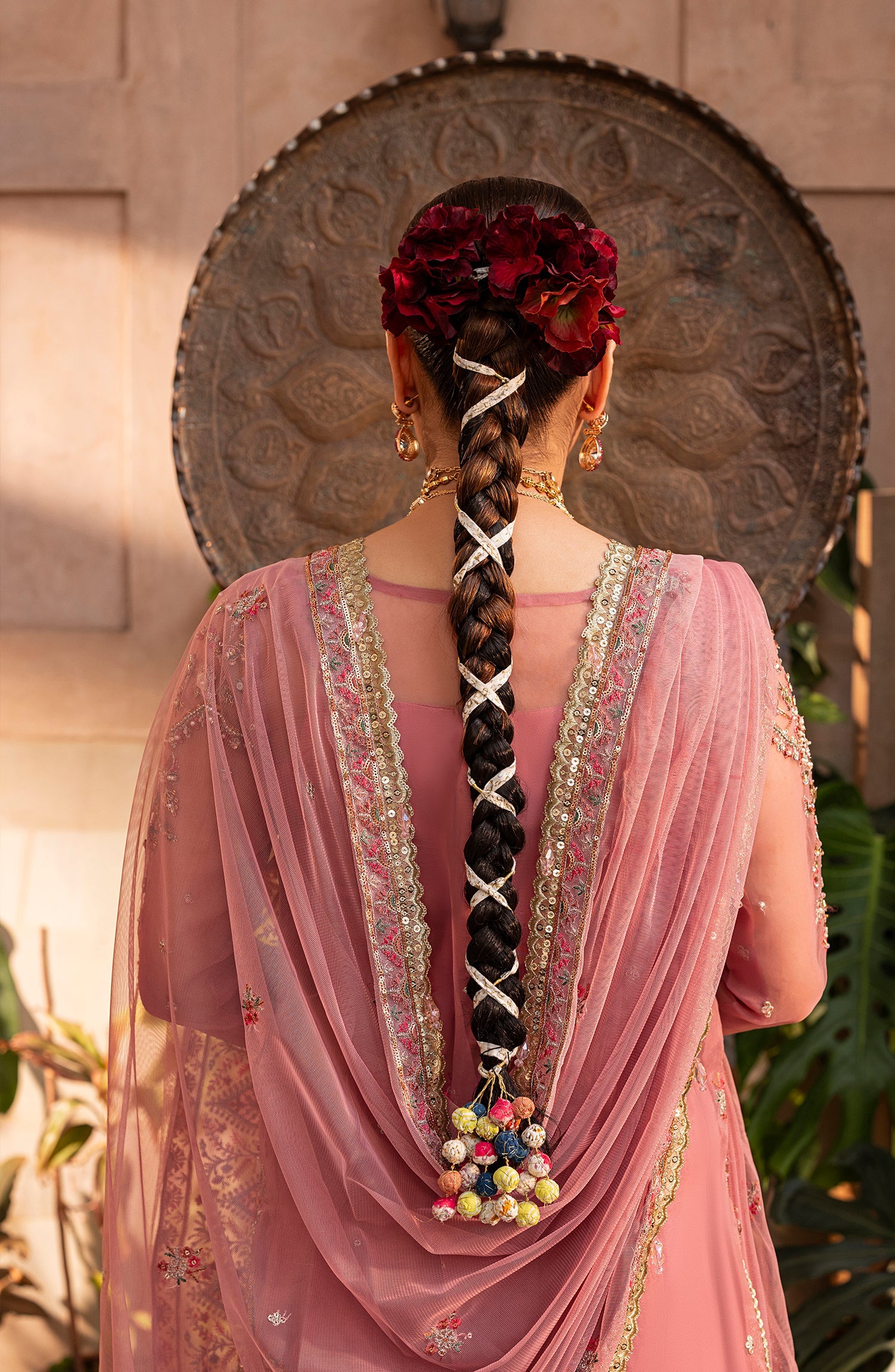 Back view showcasing Aylin Victoria formal dress with graceful fall