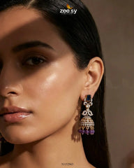 Victorian Jhumka Uncut Stone Earrings