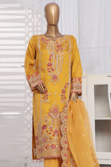 Viera The Organza Story By Sada E Noor Stitched 3 Piece Luxury Prets Vol-01 Collection'2025-Viery-02-Mustard