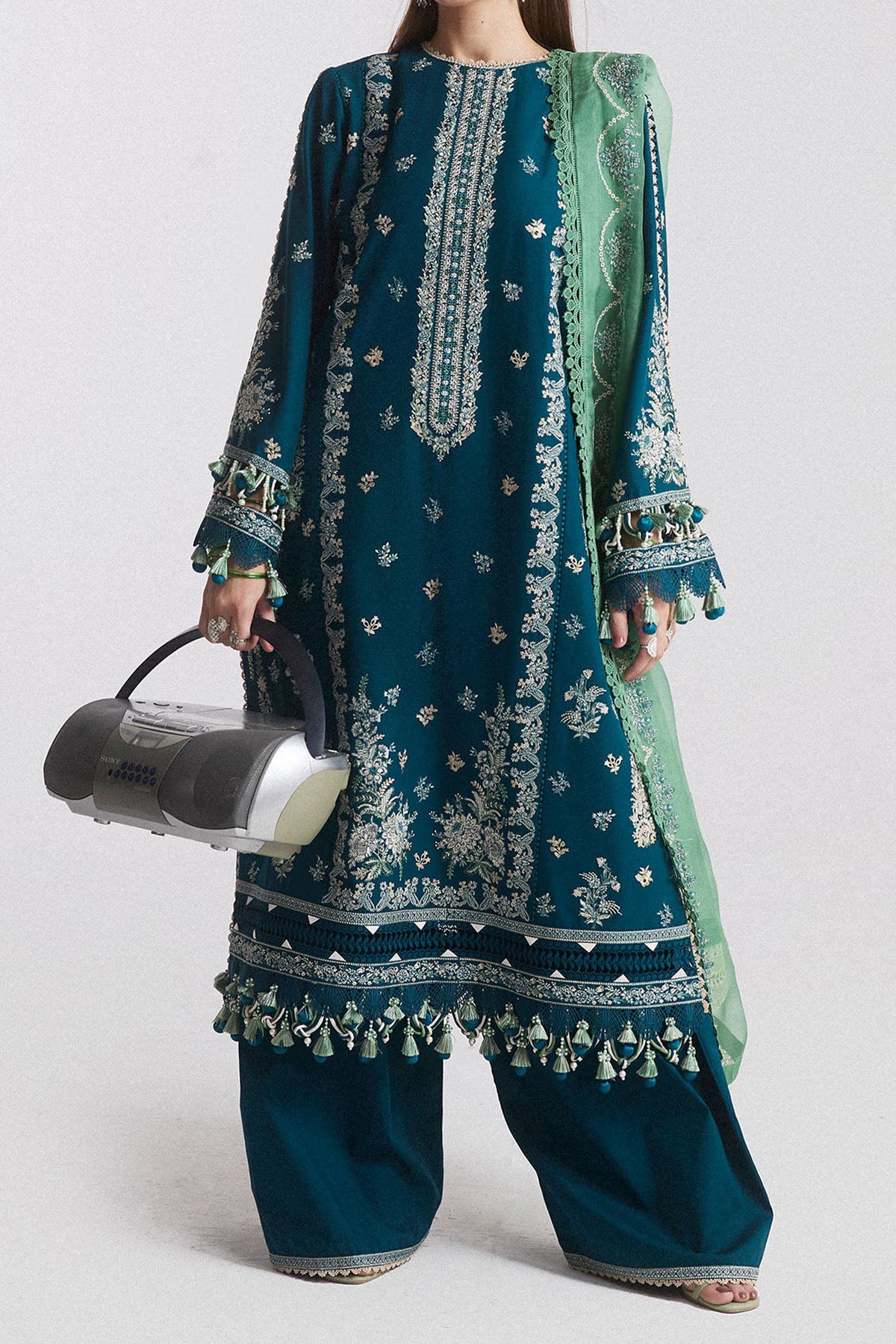SS Lawn By Hussain Rehar Unstitched 3 Piece Emb Lawn Eid Edit Collection'2024-12-Vivace