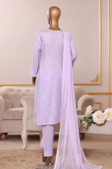 Khombi Stitched 3 Piece Casual Pret Cotton Collection'2025-Voilet- 203-P