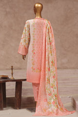 Bin Saeed Stitched 3 Piece Exclusive Printed Cotton Vol-02 Collection'2024-WC-1319-Pink