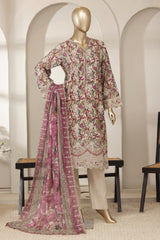 Bin Saeed Stitched 3 Piece Luxury Laserkari Lawn Vol-03 Suit-WC-2806-SKIN
