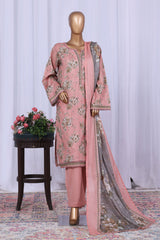 Bin Saeed Stitched 3 Piece Printed Cotton Vol-05 Collection'2025-WC-2511-Pink