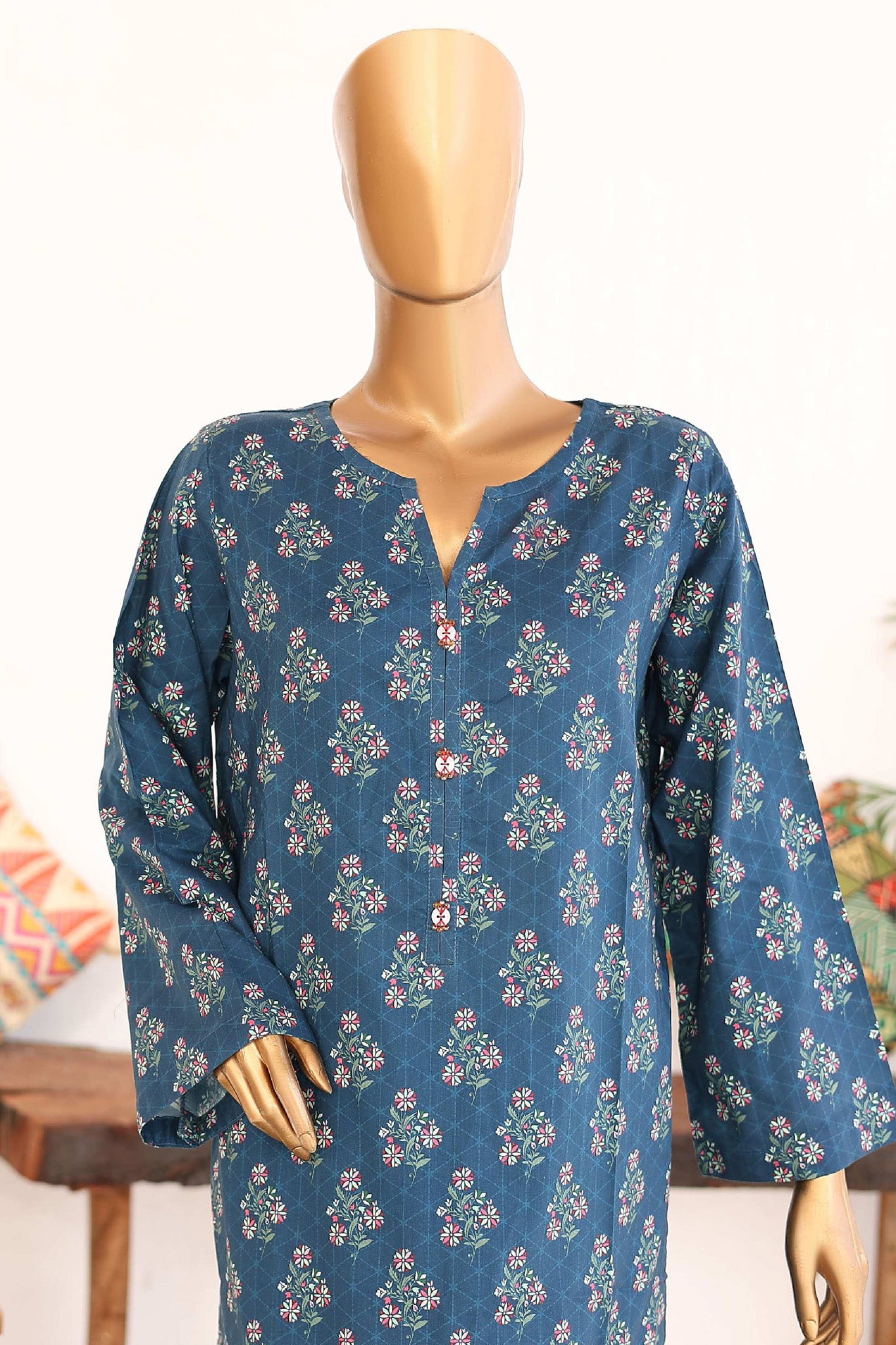 Bin Saeed Stitched 2 Piece Co Ords Cotton Vol-02 Collection'2024-WCK-985-Blue