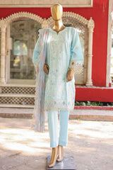 Bin Saeed Stitched 3 Piece Summer Series Emb Lawn Collection'2024-WCTF-230-Ferozi