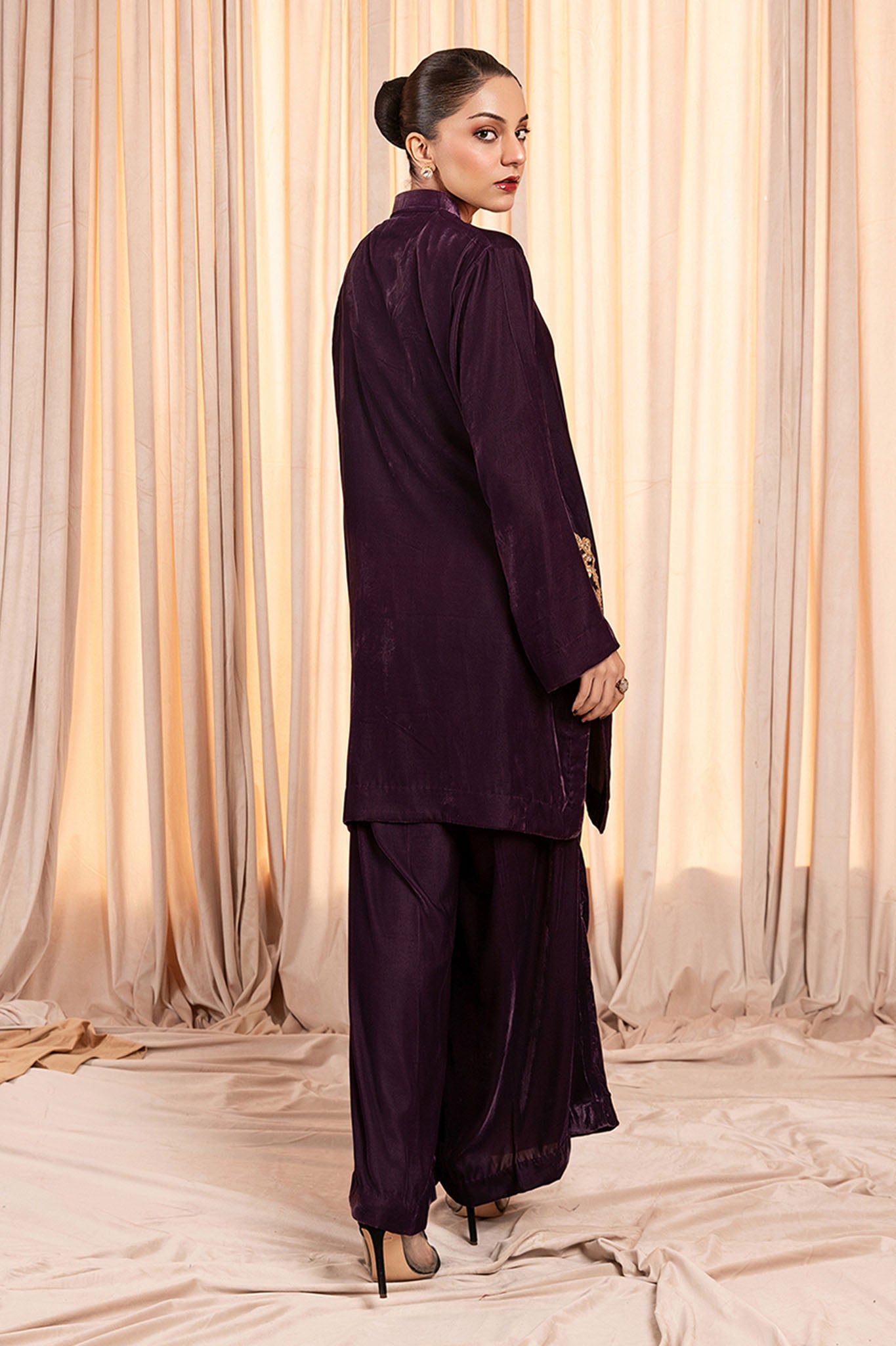 Stitch Vibes Stitched 2 Piece Luxe Collection'2024-Plum Reverie