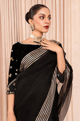 Stitch Vibes Stitched 3 Piece Luxe Collection'2024-Marli Onyx Sari