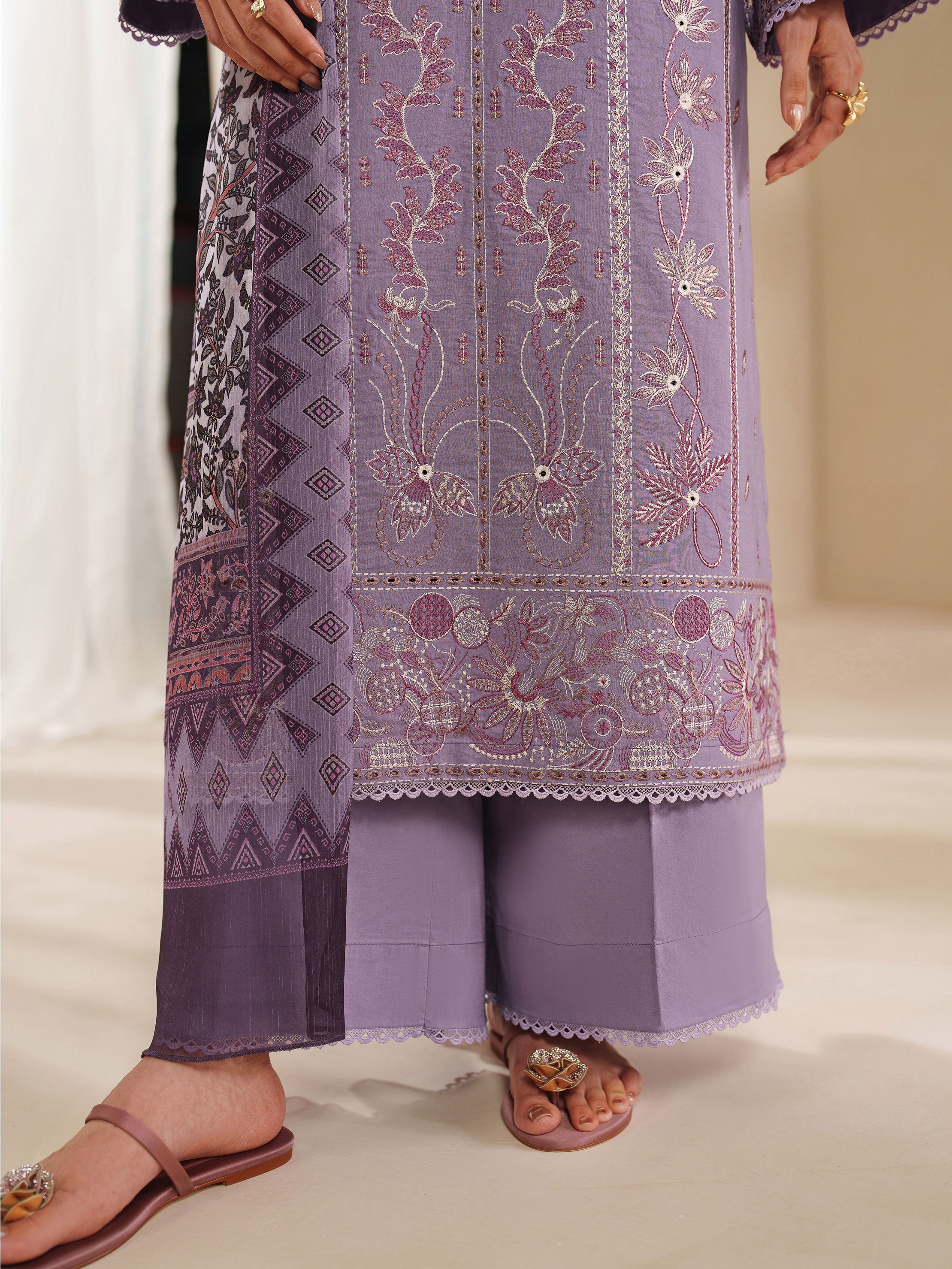 Ayra Solids by Garnet Stitched 3 Piece Collection'2025-Whispy