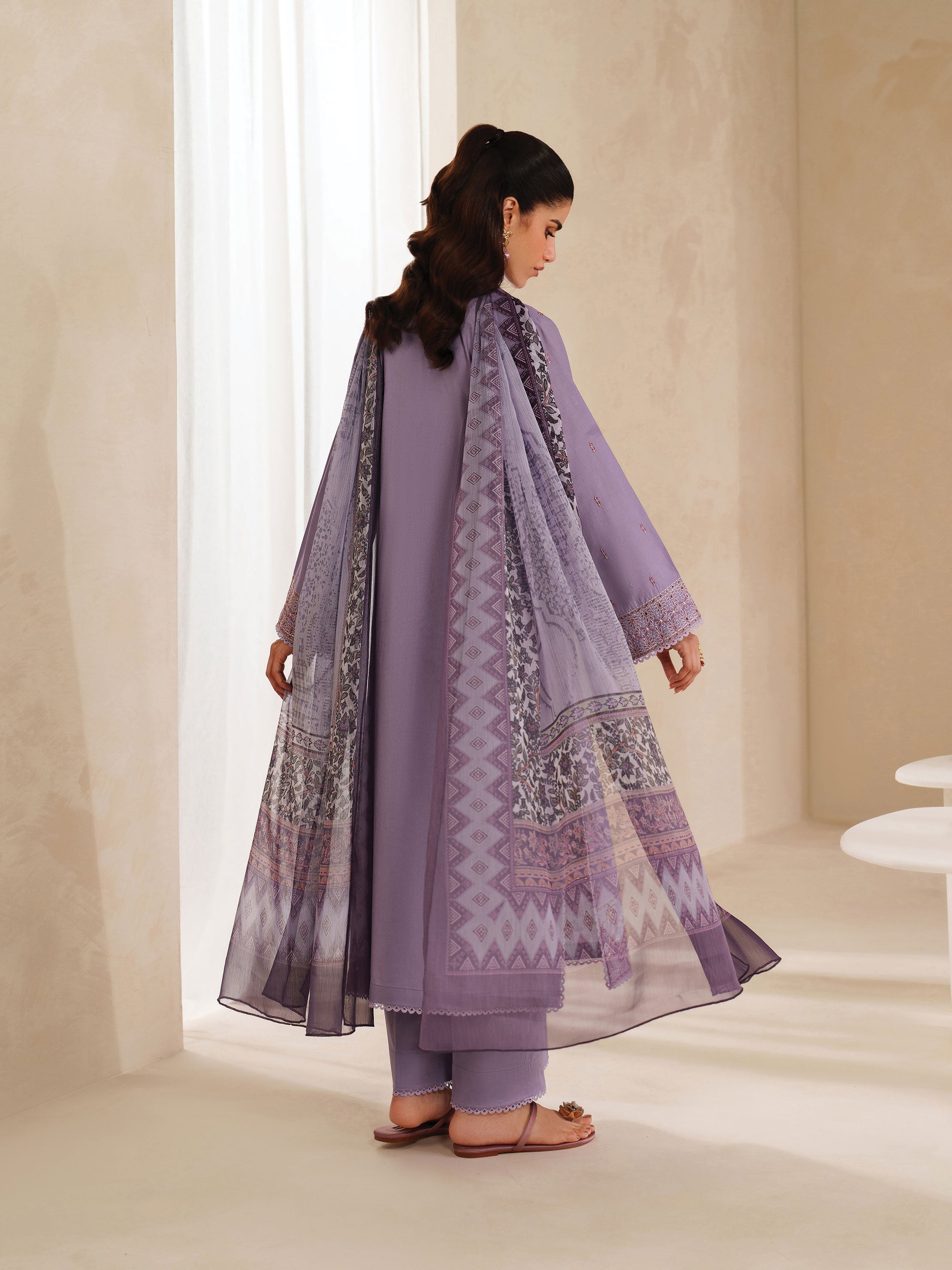 Ayra Solids by Garnet Stitched 3 Piece Collection'2025-Whispy